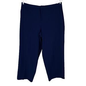 Eloquii flat front straight leg pants navy blue size 20